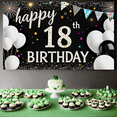 thumbnail image 6 of Happy 18th Birthday Banner with Fireworks Balloons and Bunting Background Party Decorations for Birthday Celebrations Party Supplies Photography Props Photo Backdrop Decor, 6 of 6