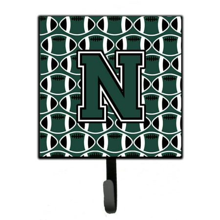 

Carolines Treasures CJ1071-NSH4 Letter N Football Green and White Leash or Key Holder 7Hx4.25W multicolor