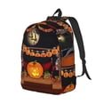 thumbnail image 2 of Balery Halloween Decoration Vintage Canvas Backpack for Men and Women - Large Capacity, Durable Travel Laptop Bag for School, Work, Hiking, and Outdoor Activities, 2 of 7