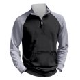 thumbnail image 1 of Men's Outdoor Vintage V-neck Button Long Sleeve Fashion Sports T-shirt 3XL, 1 of 4