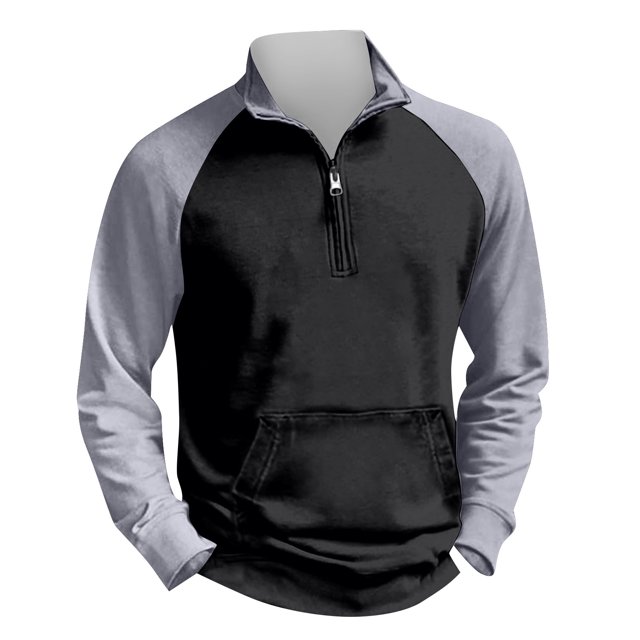 Men's Outdoor Vintage V-neck Button Long Sleeve Fashion Sports T-shirt 3XL