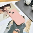 thumbnail image 3 of Silicone Case for iPhone 15 Plus 6.7 Inches, Fine Hole Scratch Proof, Shock Proof Fingerprint All-Round Protection Mobile Phone Case(Pink), 3 of 14