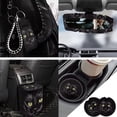 thumbnail image 3 of Yuyamidu 13 PCS Car Seat Covers Full Set Car Steering Wheel Accessories Car Seat Belt Cover Auto Rear View Mirror Cover Trash Bin Car Coasters Keychain Black Cat Chapstick Holder, 3 of 7