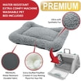 thumbnail image 3 of SportPet Designs Foldable Travel Cat Carrier with Waterproof Bed - Front Door Plastic Collapsible Carrier, Gray, 3 of 9