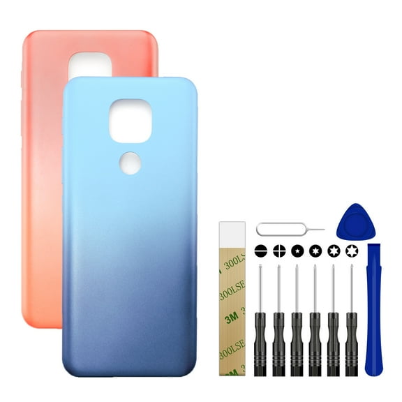 For Motorola Moto E7 Plus XT2081-2 Replacement Back Battery Cover Rear Housing Door Tool Brown