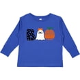 thumbnail image 3 of Inktastic Halloween Boo Cute Ghost and Pumpkin Boys or Girls Long Sleeve Toddler T-Shirt, 3 of 5