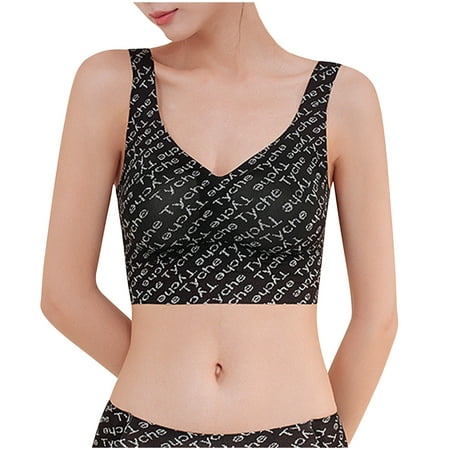 

Womens Bras Clearance Plus Size Traceless Comfortable One-piece No Steel Ring Vest Sports Gathering Bra Woman Underwear