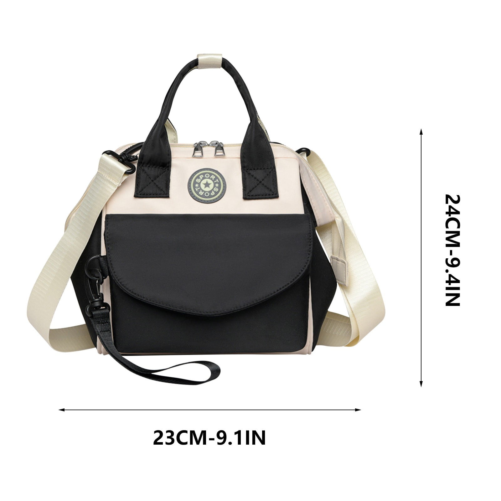 Daiosportswear 9.1x5.5x9.5in Small Cute Diaper Bag,Detachable Multifunctional Front Pocket Diaper Bag,Cloth Waterproof Spacious Interior,Widened Thickened Strap,for Moms' Outings,Maternal Shoulder Bag