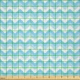 thumbnail image 2 of Ambesonne Antique Fabric by the Yard Microfiber, Sealife Aqua Zig Zag, 5 Yards, Pale Blue Pale Blue, 2 of 2