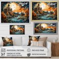 thumbnail image 4 of Designart "Stone Fortress Castles I" Architecture Floater Framed Wall Art Living Room, 4 of 7