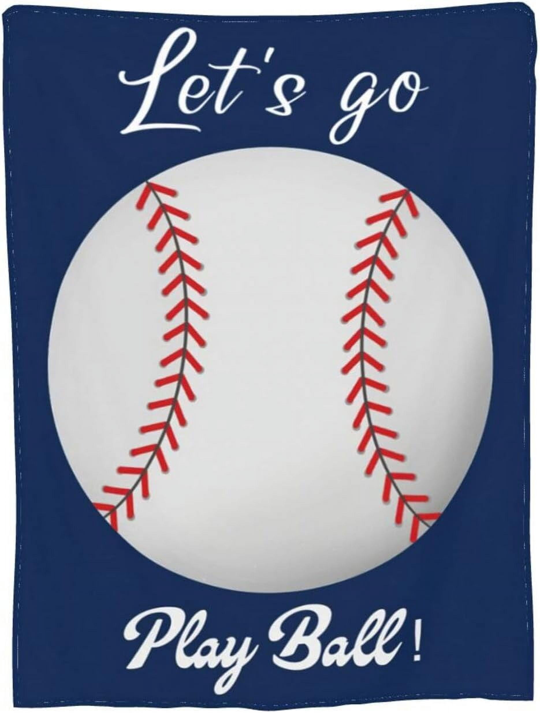 Baseball Blanket Sports Fleece Throw Blanket Super Soft Warm Cozy Fuzzy Plush Blanket Gifts for Girls Boys Kids Bed Decor 60"X80"