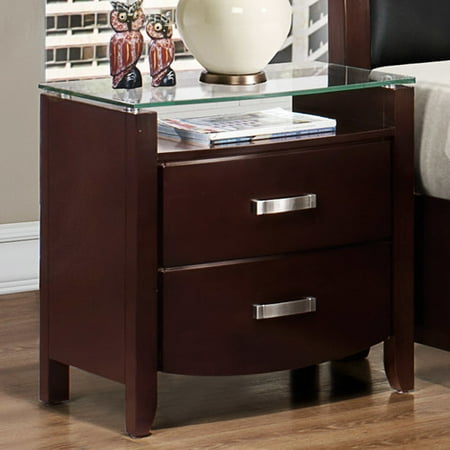 Night Stand in Dark Espresso Finish - Walmart.com