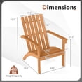 thumbnail image 3 of Gymax 2PCS Adirondack Chair Acacia Wood Fire Pit Chair w/ Backrest and Armrests Campfire Chair Outdoor Lawn Chair for Patio, 3 of 9