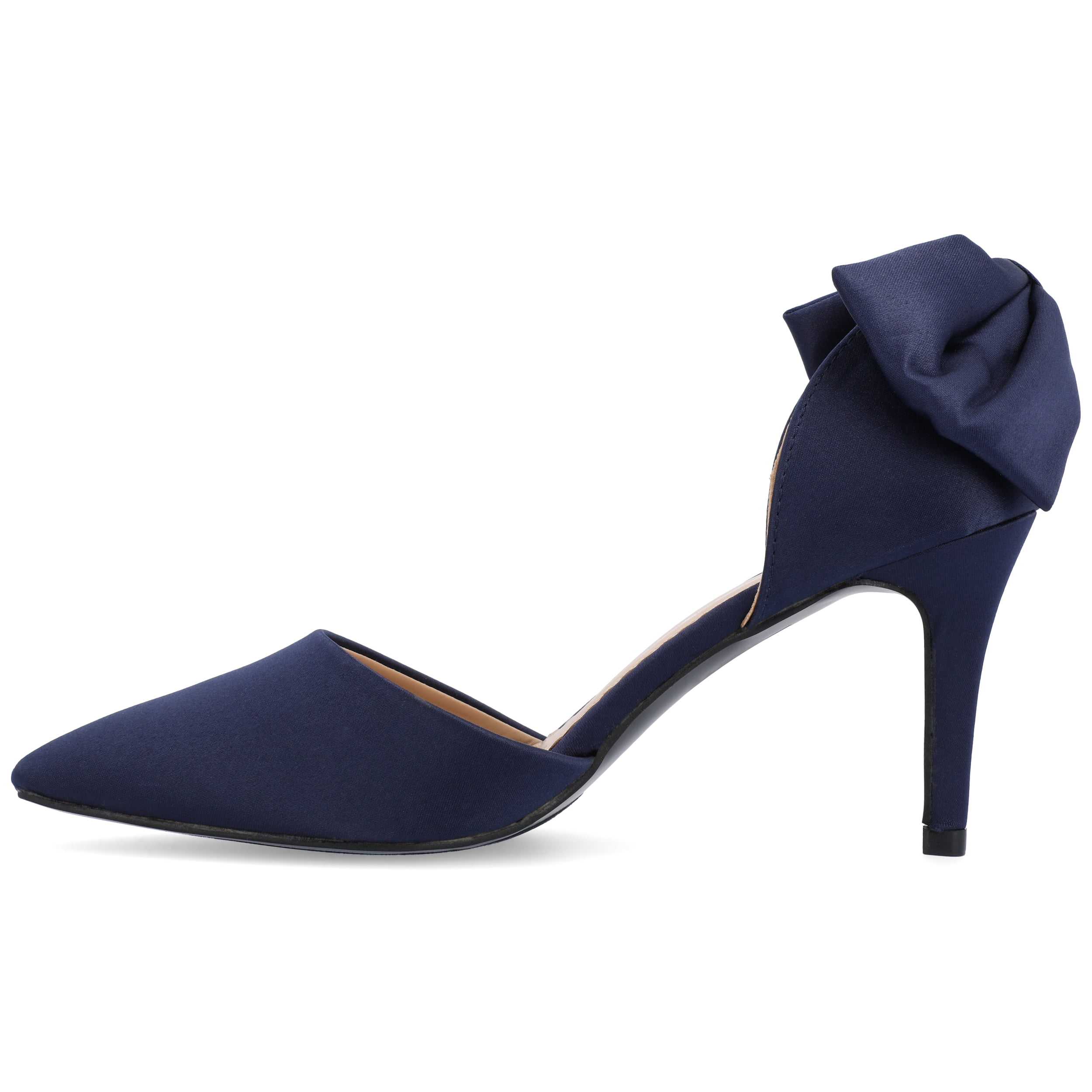 Journee Womens Tanzi Pointed Toe Mid Heel Evening Pumps