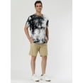 thumbnail image 4 of Novedad para hombre, camiseta con efecto tie dye, manga corta, hip hop, camiseta estampada de veranoBlanco negro M, 4 of 6