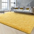 thumbnail image 2 of Alfombra FlyDoit de 152 x 244 cm, peluche peludo amarillo, 2 of 9