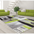 thumbnail image 2 of Ladole Rugs Moda Collection Soft Elegant Copper Abstract Made in Europe Area Rug Carpet in Green Black Grey, 5'2" x 7'3" (160cm x 220cm), 2 of 4