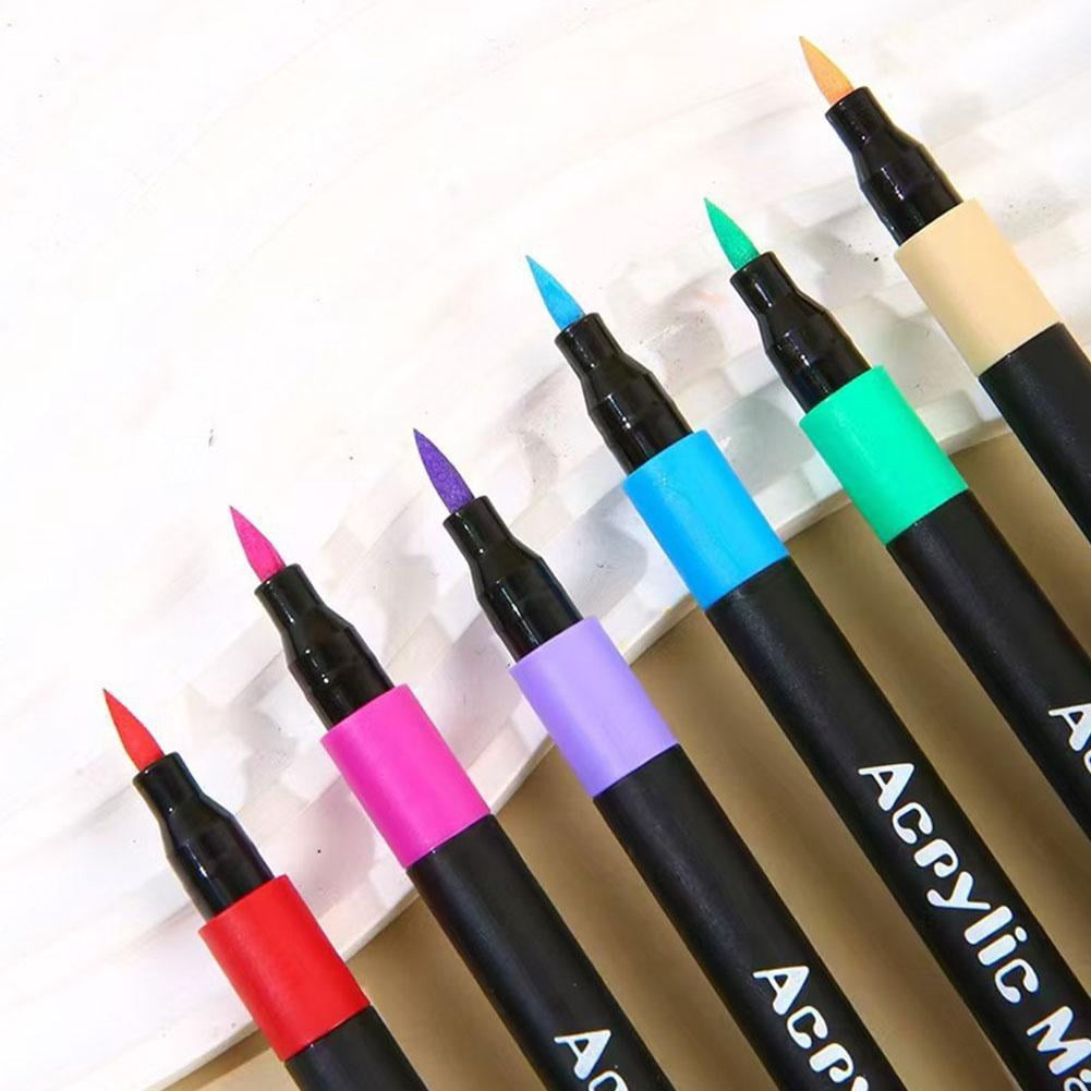 24/48 Colours Acrylic Paint Pens, Soft Brush Tip Acrylic Markers, Premium Art Pens