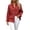 Red, variant on Women's Winter Cardigan Long-Sleeved Cardigan With Buttons Double Pockets And Collared Shirts Top Cozy Layered Top for Women Army Green L