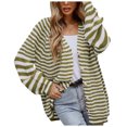thumbnail image 2 of Idoravan Cardigans for Women Clearance Spring Women's Fashion Top Cardigan Outwear Coat Long Sleeve Medium And Long-term Coat, 2 of 9