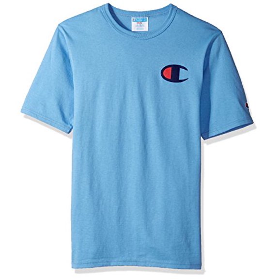 Champion LIFE Men's Heritage Tee, Swiss Blue/Patriotic 'C' Logo, L