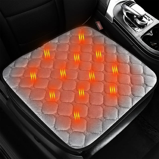 NARABB Heated Car Seat Cushion USB Portable Car Heating Pad Back Heating And Ventilation Function Winter Driving