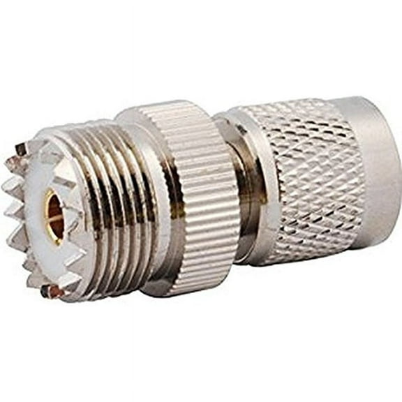 RF Adapter TNC Plug Male Pin to UHF Jack Female Socket Straight (Pack of 2) High Quality Ships From USA