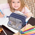 thumbnail image 1 of Matoen Solid Color Pencil Case Large Capacity Four Open Pencil Case Stationery Box for Men and Women Multifunctional Solid Color Pencil Case, 1 of 7