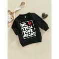 thumbnail image 2 of Aunavey Toddler Baby Boys Girls Valentine's Day Sweatshirt MR. Steal Your Heart Pullover Spring Clothes Top, 2 of 7