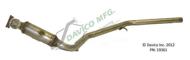 Davico Mfg Catalytic Converter P/N:19361 Fits select: 2008-2010 CHRYSLER TOWN & COUNTRY, 2008-2010 DODGE GRAND CARAVAN