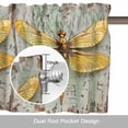 thumbnail image 6 of Modern Oil Painting Valance Curtain Retro Yellow Dragonfly Window Valances Rod Pocket Short Curtains Window Treatments for Kitchen Bedroom Bathroom Laundry 56" x 16", 6 of 9