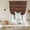 Brown, variant on Dark Brown Wooden Balloon Curtains for Living Room/French Door, Vintage Western Country Wooden Board Tie Up Curtains 63 Inch Length Energy Saving Kitchen Curtains Shades for Windows 42"x63"