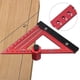 thumbnail image 3 of Woodworking Triangle Ruler Set Hole Ruler Aluminum Alloy Backing Ruler Measuring Layout Marking Tool, 3 of 5