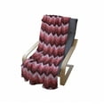 thumbnail image 3 of Chevron Soft Flannel Fleece Throw Blanket, Zigzag Colorful Chevron Ornament Motifs Symmetry Modern Feminine Theme, Cozy Plush for Indoor and Outdoor Use, 70" x 90", Burgundy Ruby Coral, by Ambesonne, 3 of 5