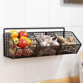 thumbnail image 2 of Kitchen Rack Wall Mounted Seasoning Spice Vegetable and Fruit Storage Rack Wall Drain Basket Punch-Free, 2 of 5