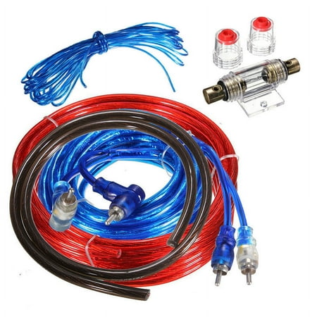 1000W 10 AWG Subwoofer Car Audio Cable Amplifier Wiring Kit 8 Gauge Car Audio Cable Amplifier Amp RCA Speakers Subwoofer Wiring