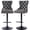 PU Leather(Black2), variant on GAKMCIL Thick Black Swivel PU Leather Barstools, Modern Upholstered Bar Stools with Adjustable Seat Height from 27-35in, Backs Tufted, 270lb Load for Home Pub, Kitchen Island (Set of 2, Black)