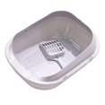 thumbnail image 6 of Tooyful Cat Toilet Cat Litter Tray Open Top Pet Litter Tray Durable Large Space Bedpan Kitty Litter Pan, Cat for Dog Small Animals Kittens gray, 6 of 10