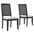 thumbnail image 2 of Faux Rattan and Wood Dining Side Chairs - Set of 2, 2 of 10
