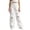 Beige, variant on Quotay Girls Pants Denim Jeans for Spring and Summer with Distressed Design Elastic Waist Solid Color Casual Everyday for Kids for 7-12 Years Trousers for Girls Beige,7-8 Years