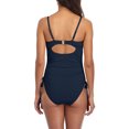 thumbnail image 3 of Charmo Ribbed One Piece Swimsuit for Women Tie Side High Cut Bathing Suits, 3 of 8