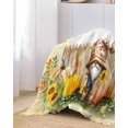 thumbnail image 2 of Yellow Gnomes Pumpkin Sofa Couch Covers for Dog,Washable Sofa Throw Cover Single Slipcovers for Armchair with Tassels,Thanksgiving Sunflower Leaf Eucalyptus Couch Protector Towel Blanket Medium 71x91, 2 of 8