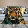 thumbnail image 2 of BCIIG Jungle Tiger Blanket for Adults Kids Men Boys - Soft, Cozy, Lightweight, Fuzzy, Warm, Flannel Throw Blankets, Perfect for Couch, Bed, Travel, Outdoor, Home Decor, All Season  40x50in, 2 of 6