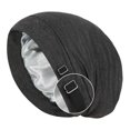 thumbnail image 5 of Wdgfv Extra Warm Double Layer Thermal Knitted Winter Sleeping Cap Adjustable Slouchy Chemo Headwear for Cold Weather Dark Gray One Size, 5 of 5