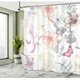 thumbnail image 5 of Ambesonne Dragonfly Shower Curtain, Hibiscus Moth Ornate, 69"Wx70"L, Multicolor, 5 of 5