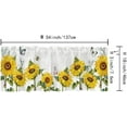 thumbnail image 3 of Kitchen Curtains Valances, Rod Pocket Valances for Windows, Small Window Treatment Valances for Window, Living Room,Bedroom, Bathroom, 54" W x 18" L, Sunflowers (1 Panel), 3 of 6