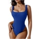 thumbnail image 2 of Trajes de baño de una pieza para mujer, conjuntos de bikini sin espalda con tirantes ajustables a la moda de color sólido para mujer, traje de baño para mujer, 2 of 6