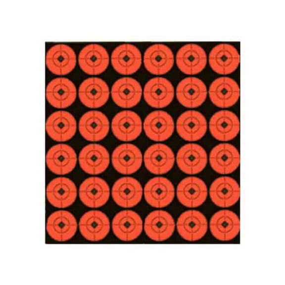 Birchwood Casey Target Spots Orange Bright High-Contrast Self-Adhesive Bull's Eyes Paper Shooting Targets