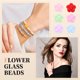 thumbnail image 5 of Perlas de Flor de Rosa de Acrílico Uxcell, 50 Pcs Perlas Espaciadoras de Flor de Rosa de Fondo Plano Coloridas con Agujero de 2mm para Hacer Collares y Pulseras de Manualidades, Azul Agua, 5 of 7