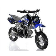 Apollo AGB-21C Fully Automatic 70cc Dirt Bike Gas Medium dirtbike for Kids - Sporty Blue Color